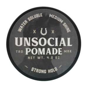 Pomade, Solid Hold, Water Soluble, Low/Medium Shine 4 oz.